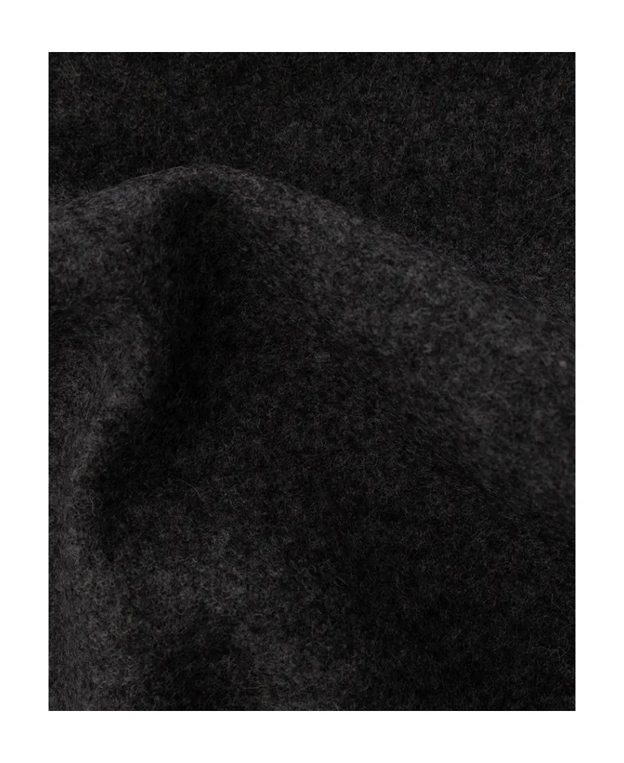 Brushed Logo-Print Fringed Scarf