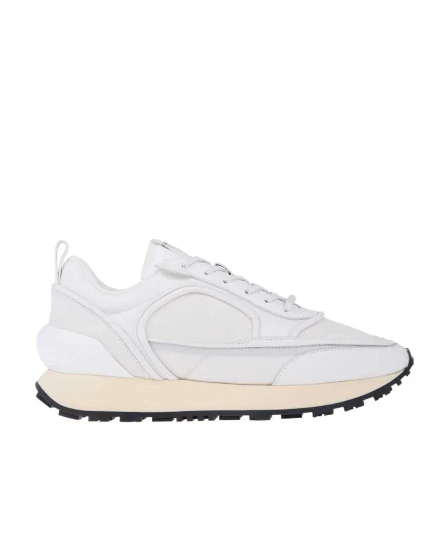 Balmain Panelled Lace-Up Sneakers