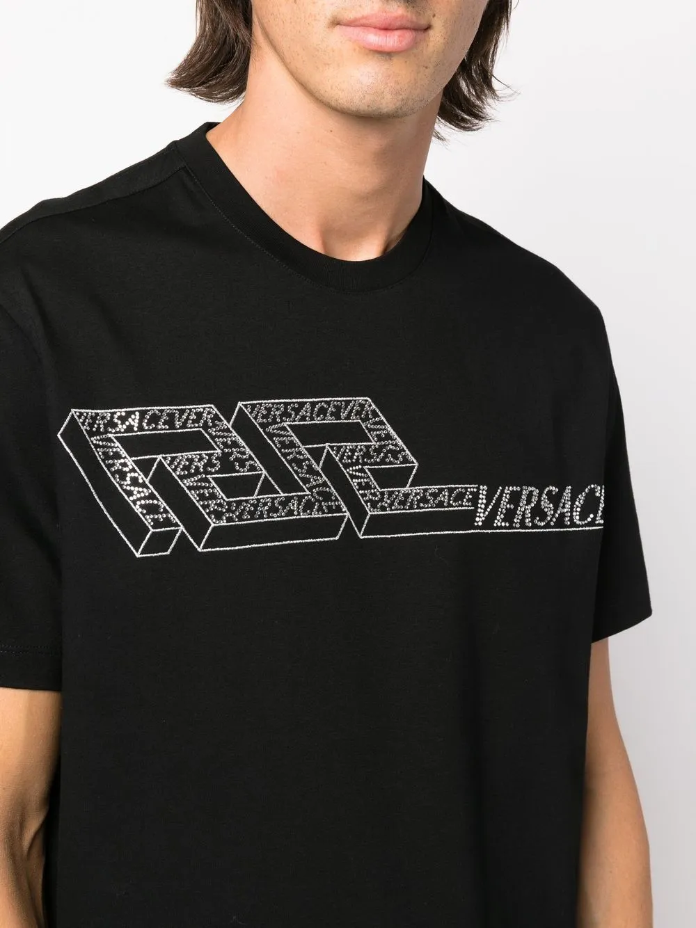Crystal Logo-Embellished T-Shirt