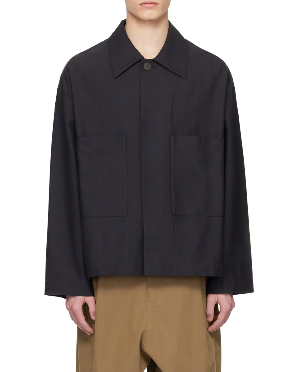 Relaxed-Fit Cotton Shirt Jacket