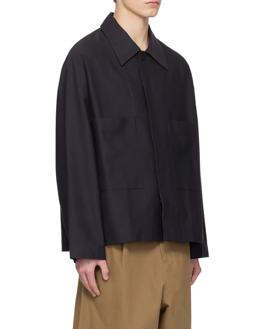 Relaxed-Fit Cotton Shirt Jacket