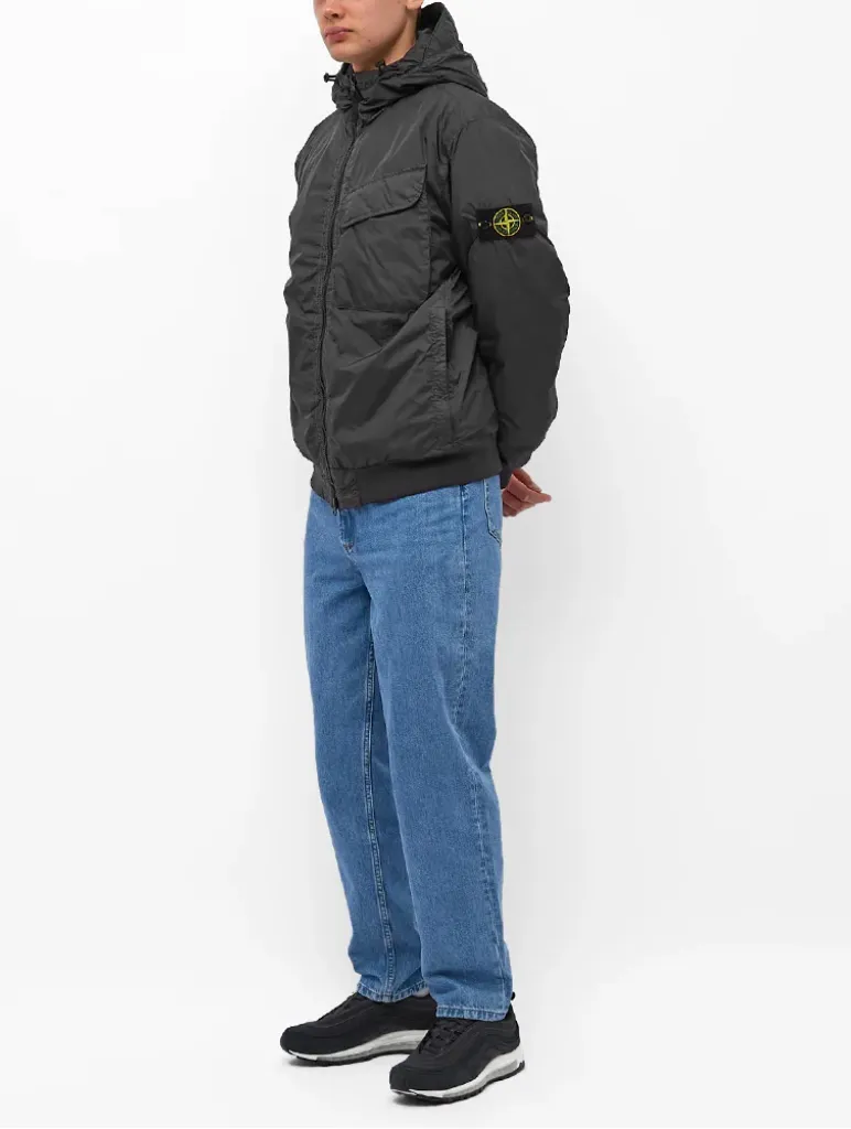 Compass-Patch Hooded Jacket