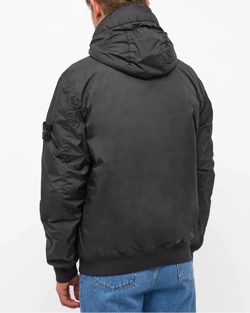 Compass-Patch Hooded Jacket