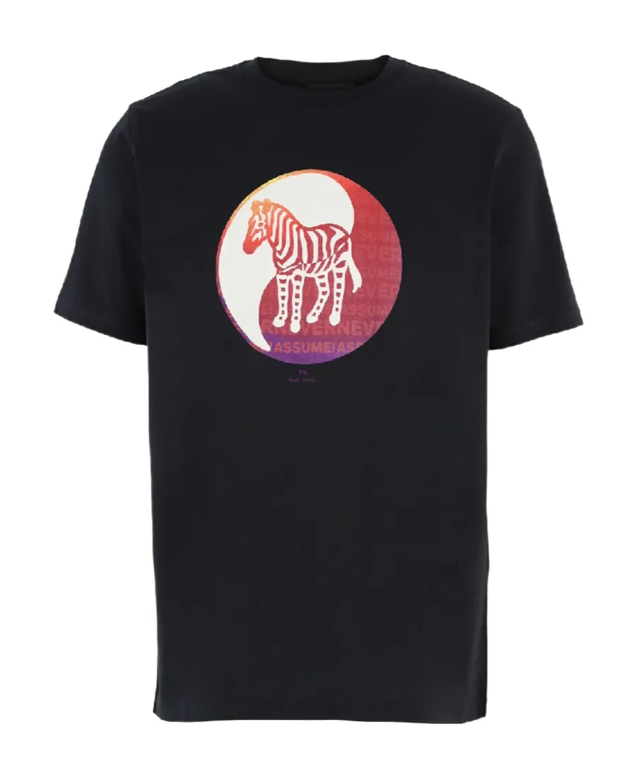 Zebra-Print Short-Sleeve T-Shirt