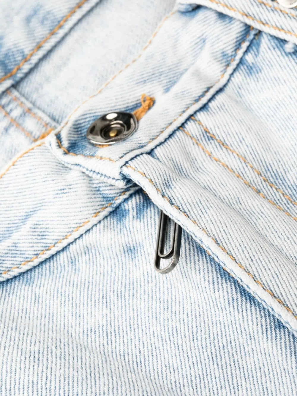 Arrows-Print Straight-Leg Jeans