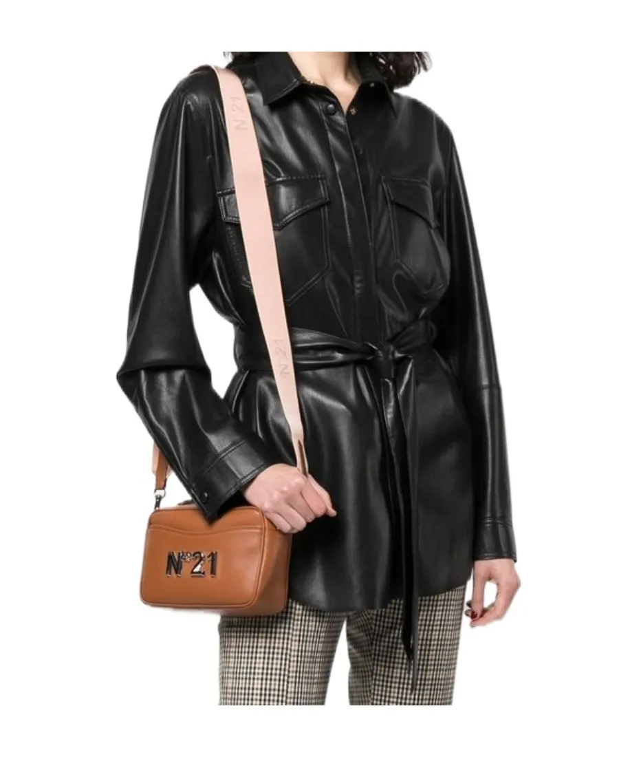 N21 Logo Plaque Zip Crossbody Bag