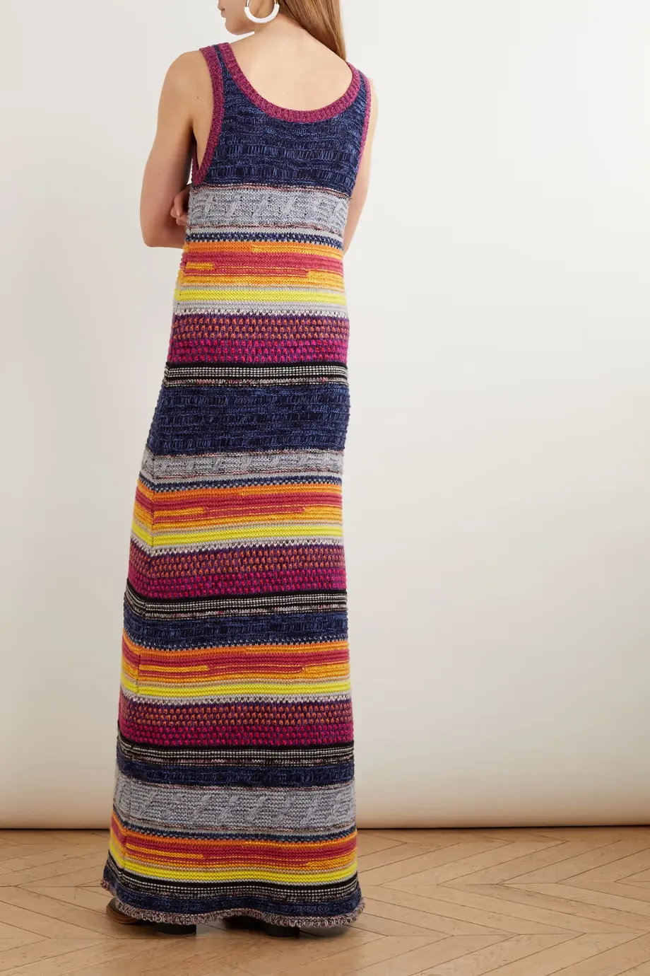 Striped Extra-Long Dress
