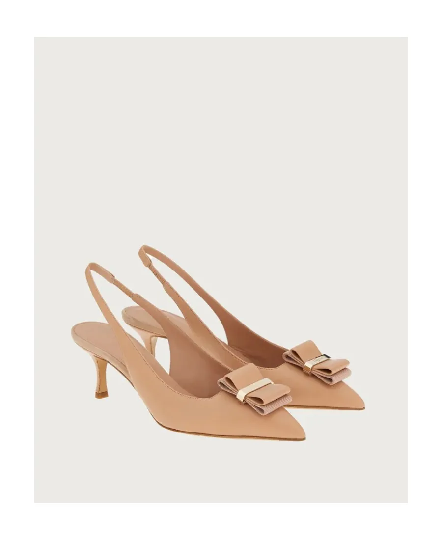 65Mm Gancini Slingback Heels