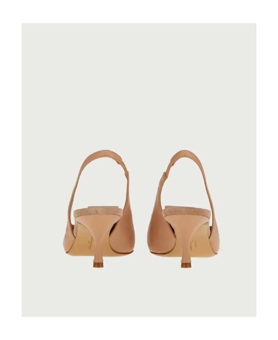 65Mm Gancini Slingback Heels