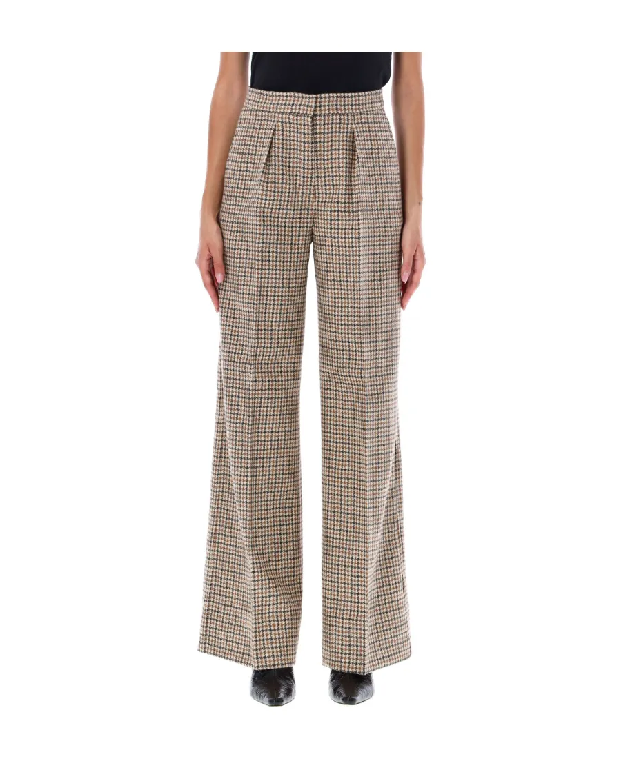 Palm Angels Check-Printed Loose-Fit Pants