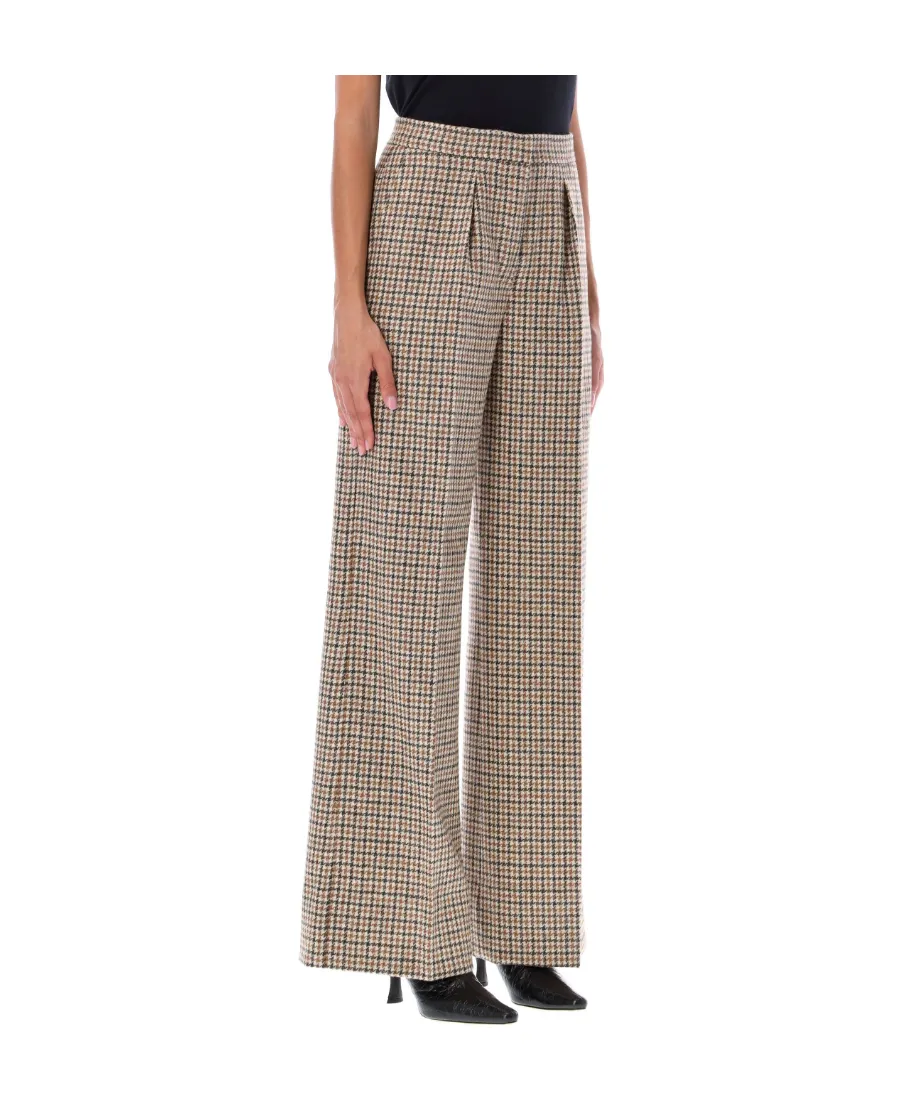 Palm Angels Check-Printed Loose-Fit Pants