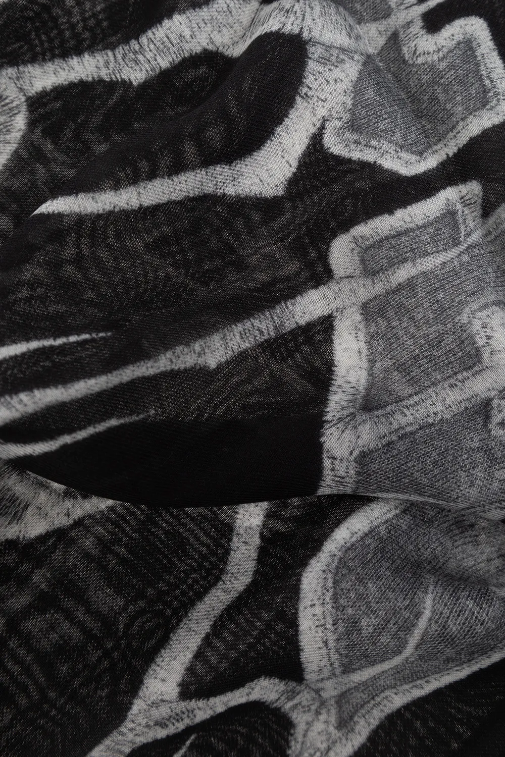Logo-Print Modal-Cashmere Scarf