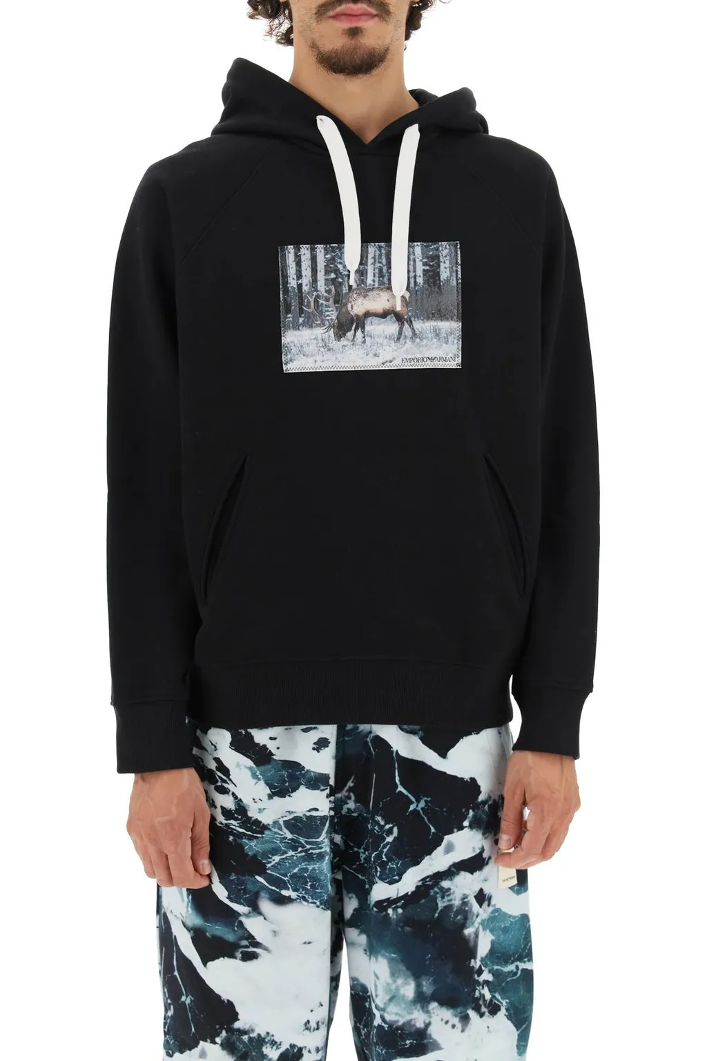 Photograph-Print Cotton Hoodie