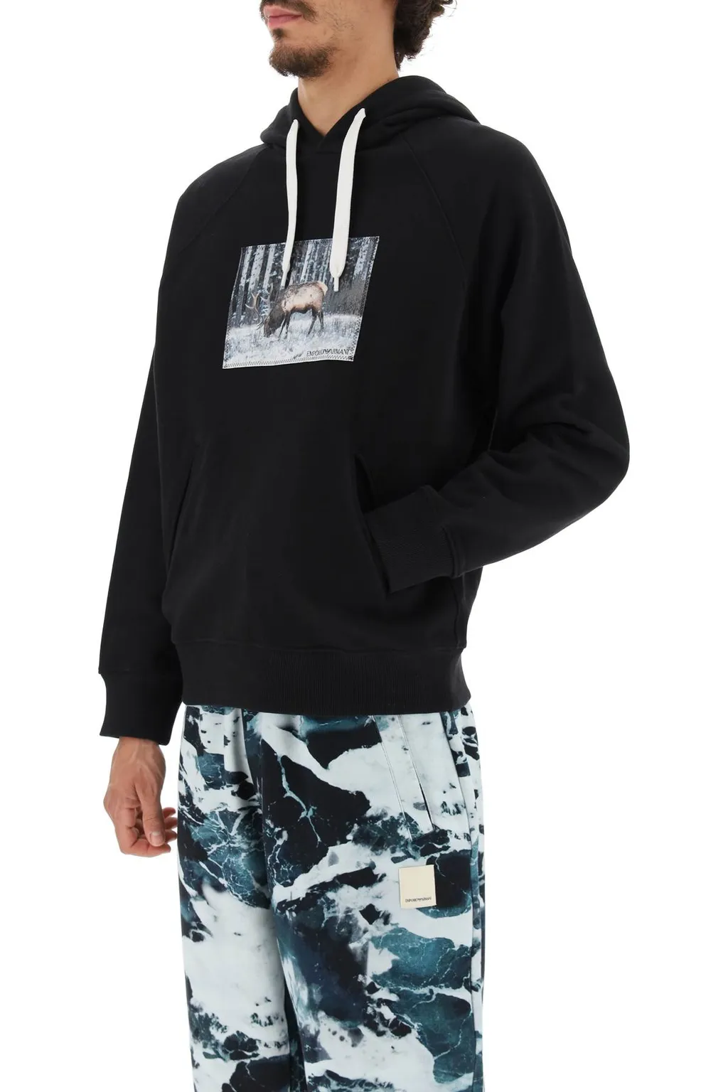 Photograph-Print Cotton Hoodie
