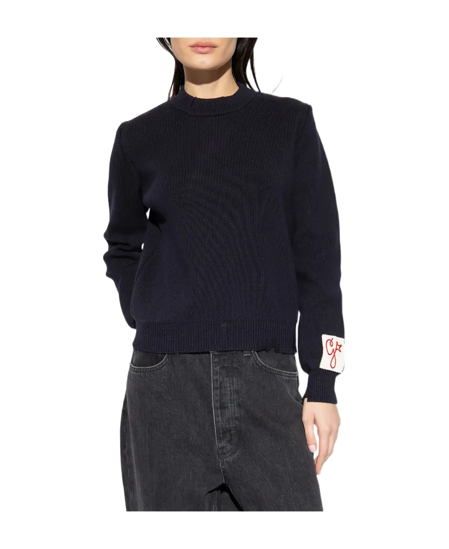 Golden Goose Deluxe Brand Distressed Crew Neck Jumper