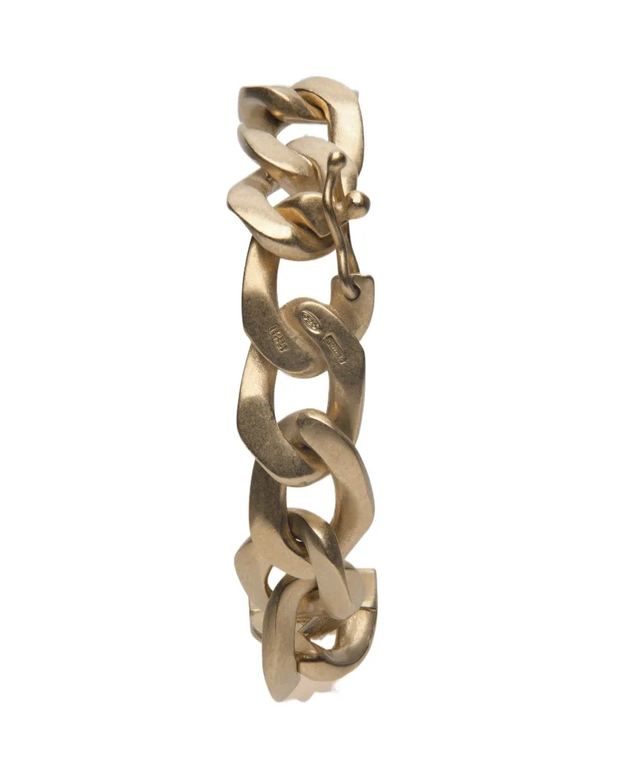 Maison Margiela Logo Engraved Curb Chain Bracelet