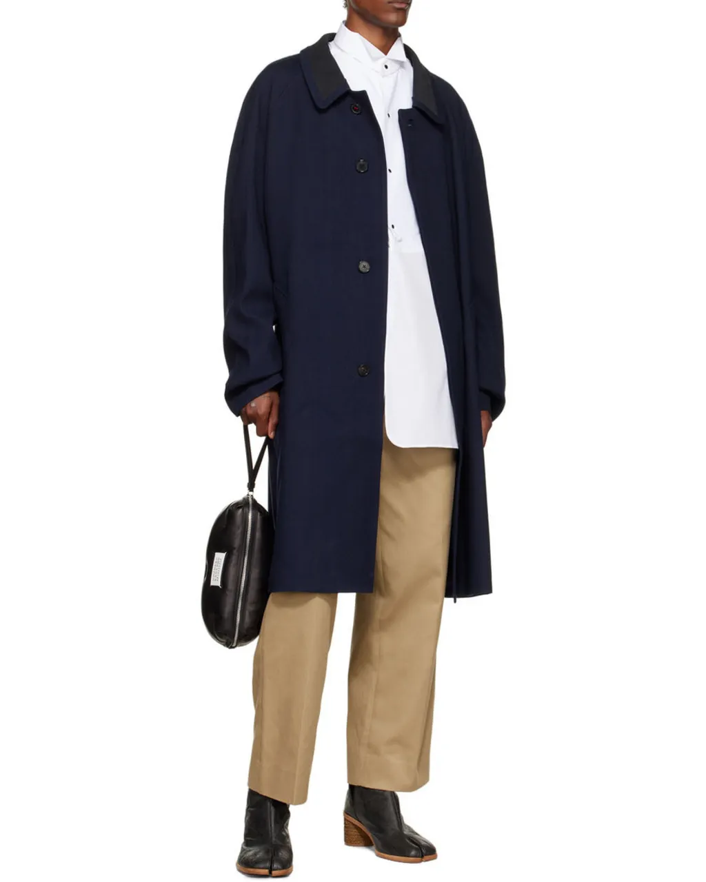 Maison Margiela Four-Stitch Detailed Long Coat