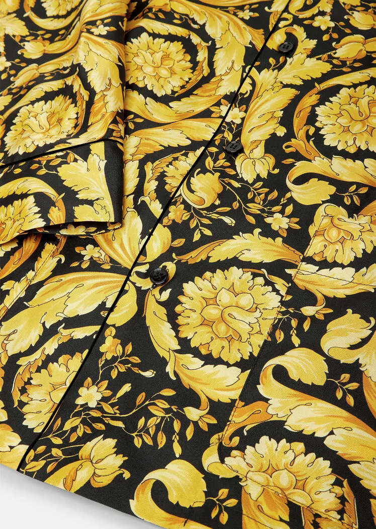 Versace Baroque Pattern Long Sleeved Pajama Top