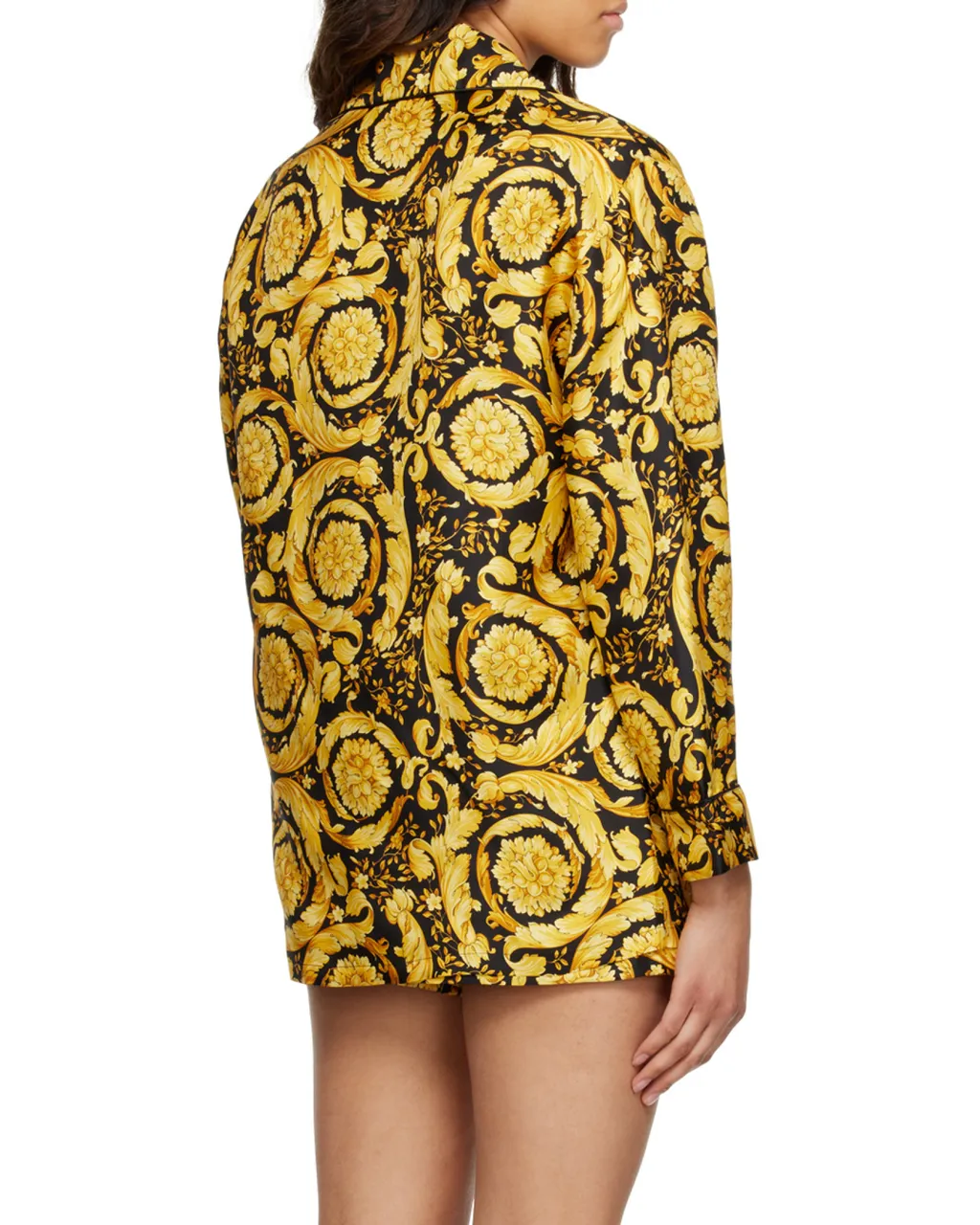 Versace Baroque Pattern Long Sleeved Pajama Top