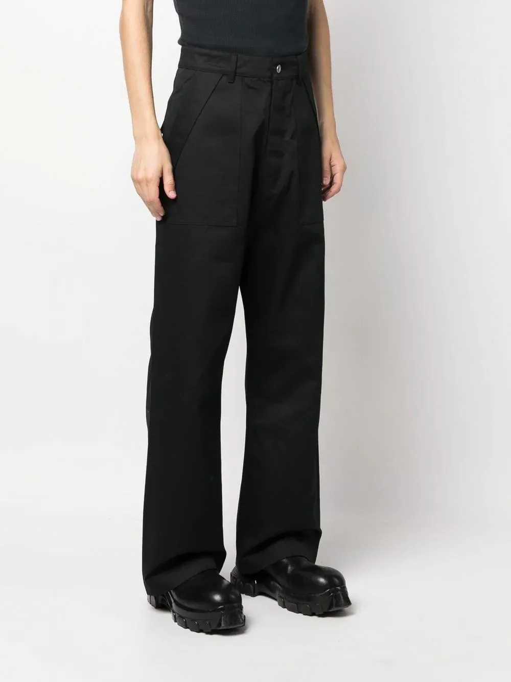 Straight-Leg Organic-Cotton Trousers
