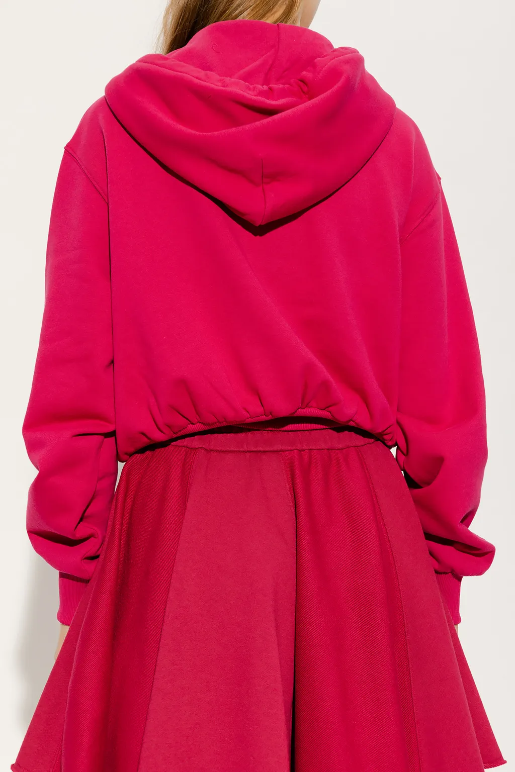 Logo-Embroidered Cropped Hoodie