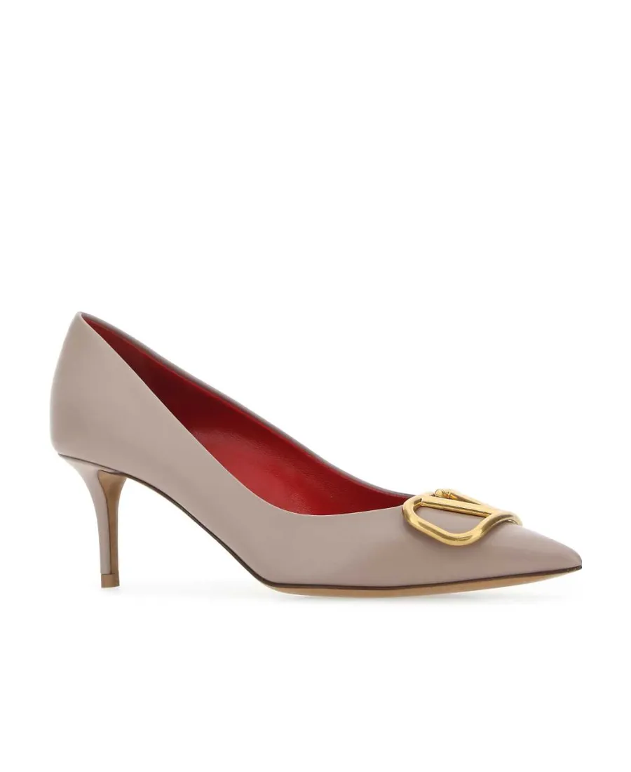 Valentino Logo Plaque Pointed Toe Pumps