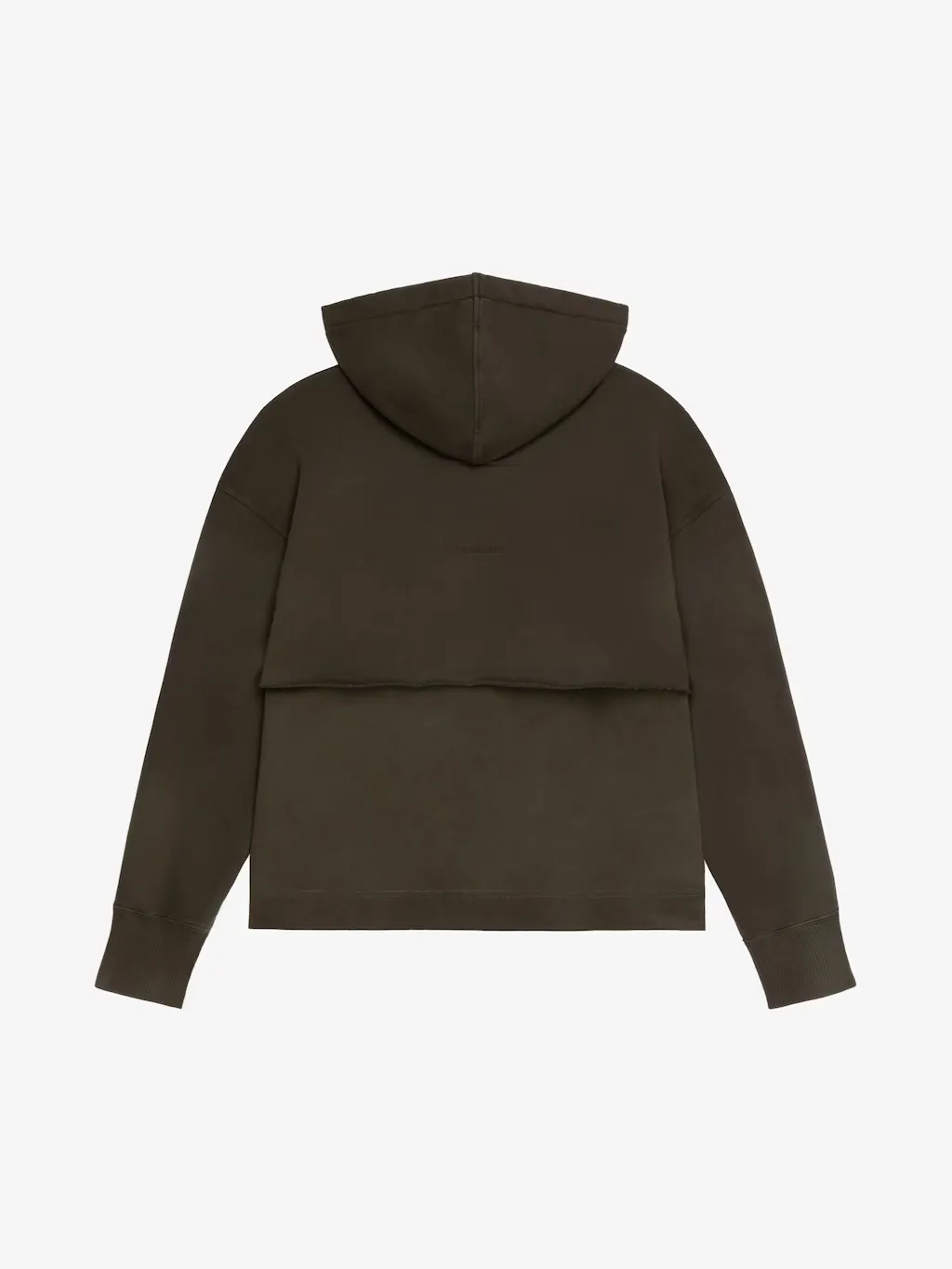 Slim Fit Hoodie In Embroidered Jersey With Overlapped Effect