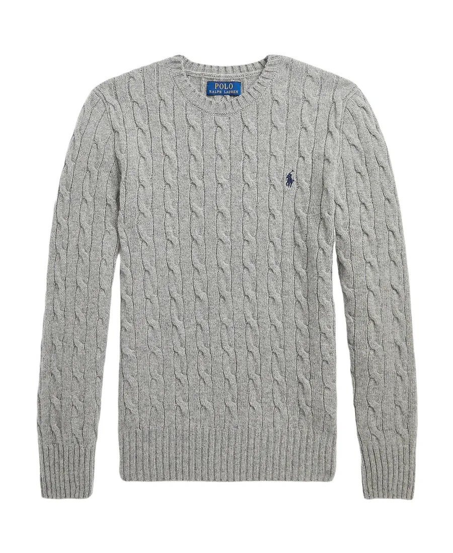 Polo Ralph Lauren Kids Logo Embroidered Cable Knit Jumper
