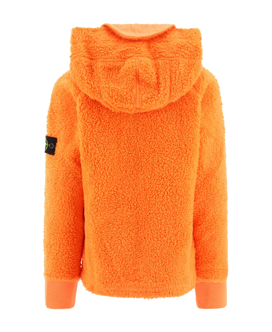 Logo-Patch Sleeve Hooded Jacket