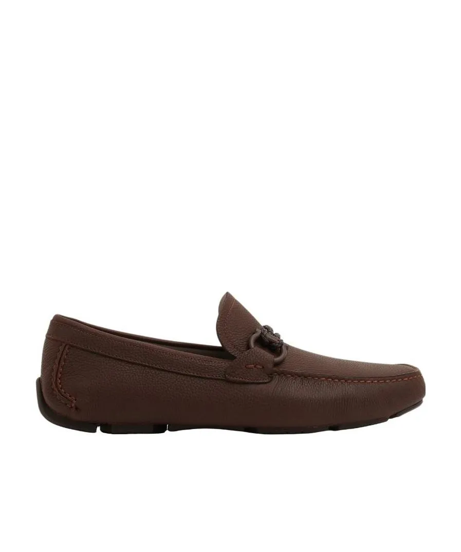 Gancini-Ornament Driver Loafers
