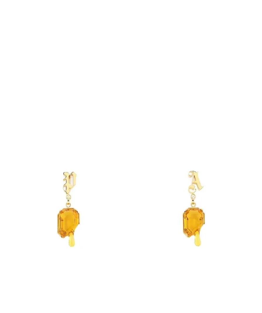 Palm Angels Melting Stones Lettering Earrings