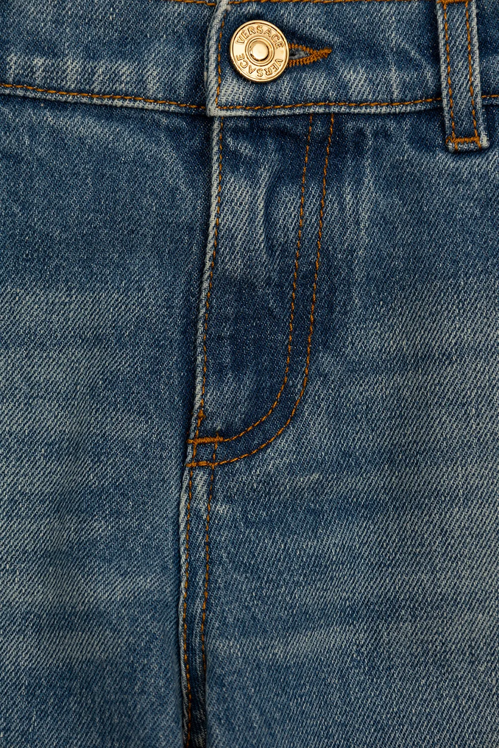 Stonewashed Straight-Leg Jeans