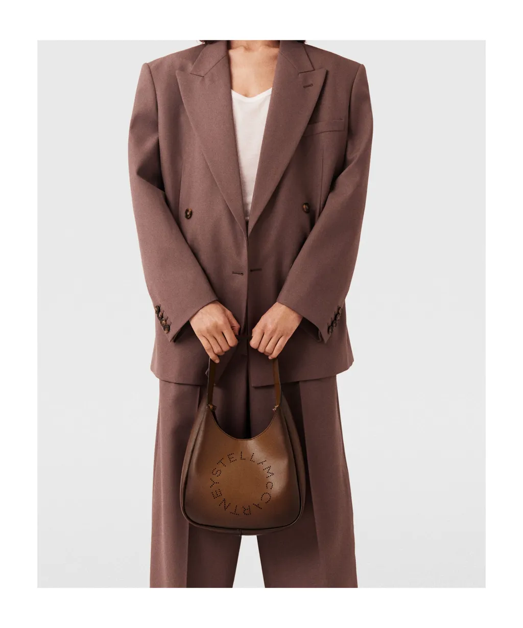 Stella Mccartney Logo Slouchy Hobo Tote Bag
