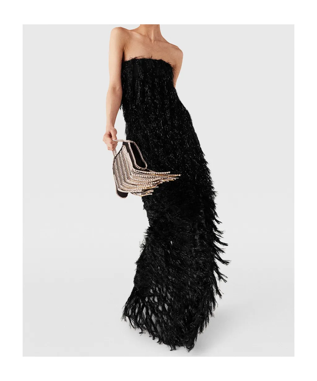 Tube Top Tassel Dress