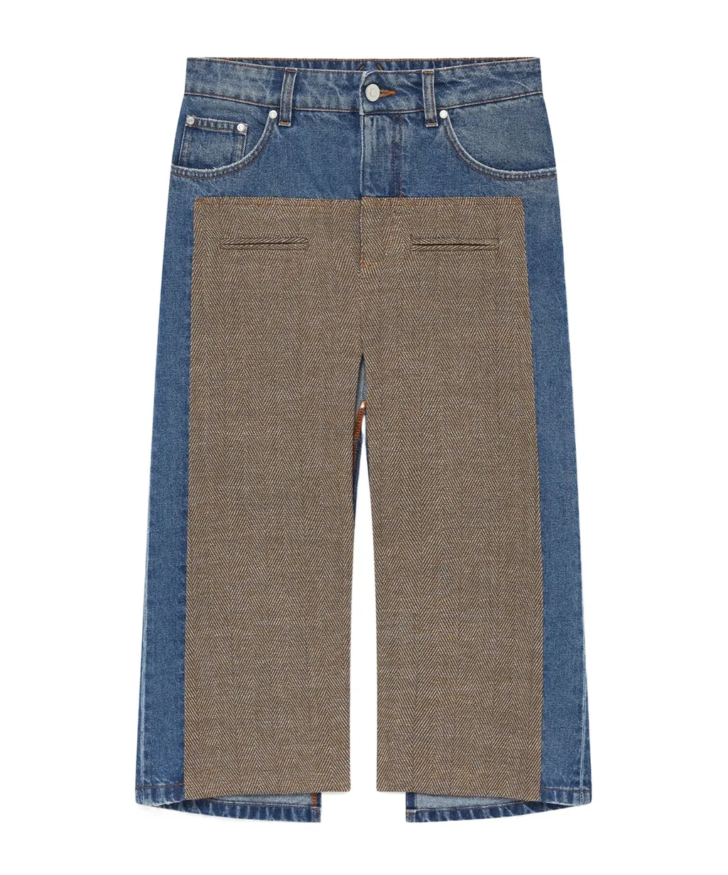 Stella Mccartney Front Slit Midi Denim Skirt