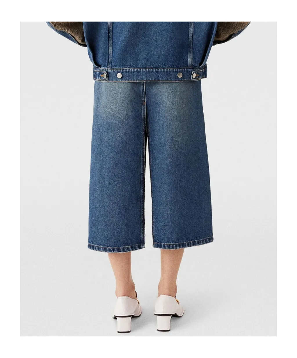Stella Mccartney Front Slit Midi Denim Skirt