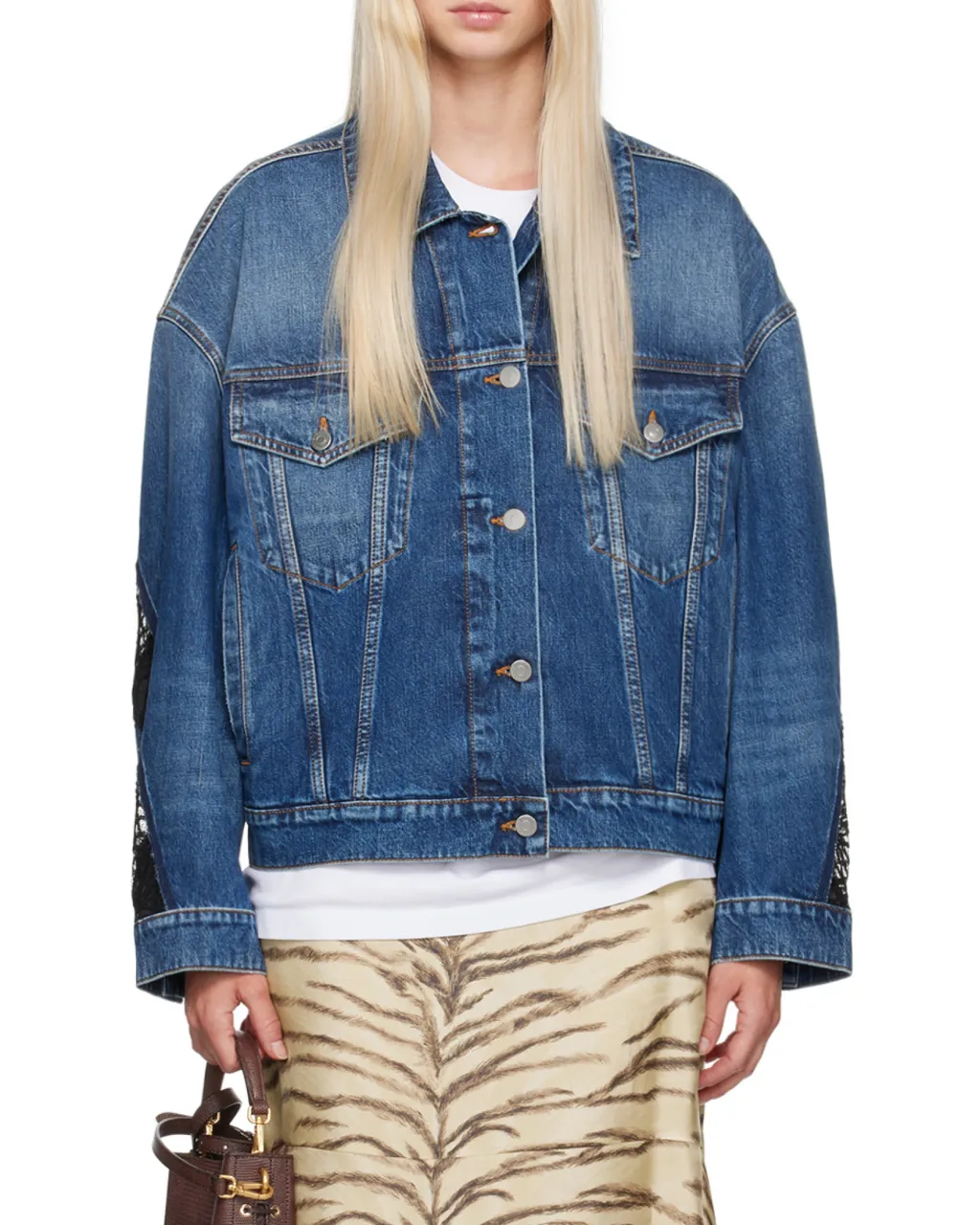 Long-Sleeved Denim Coat