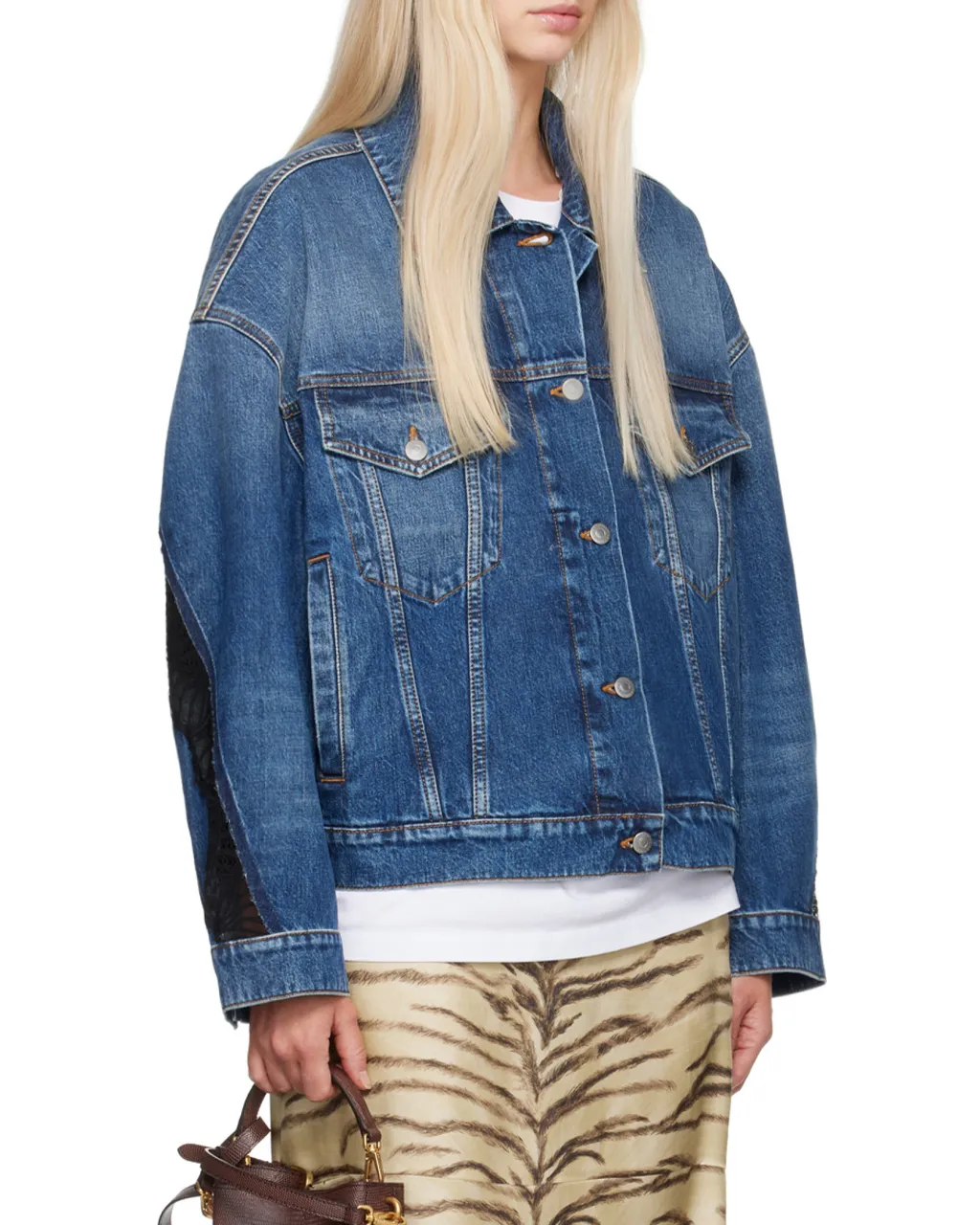 Long-Sleeved Denim Coat