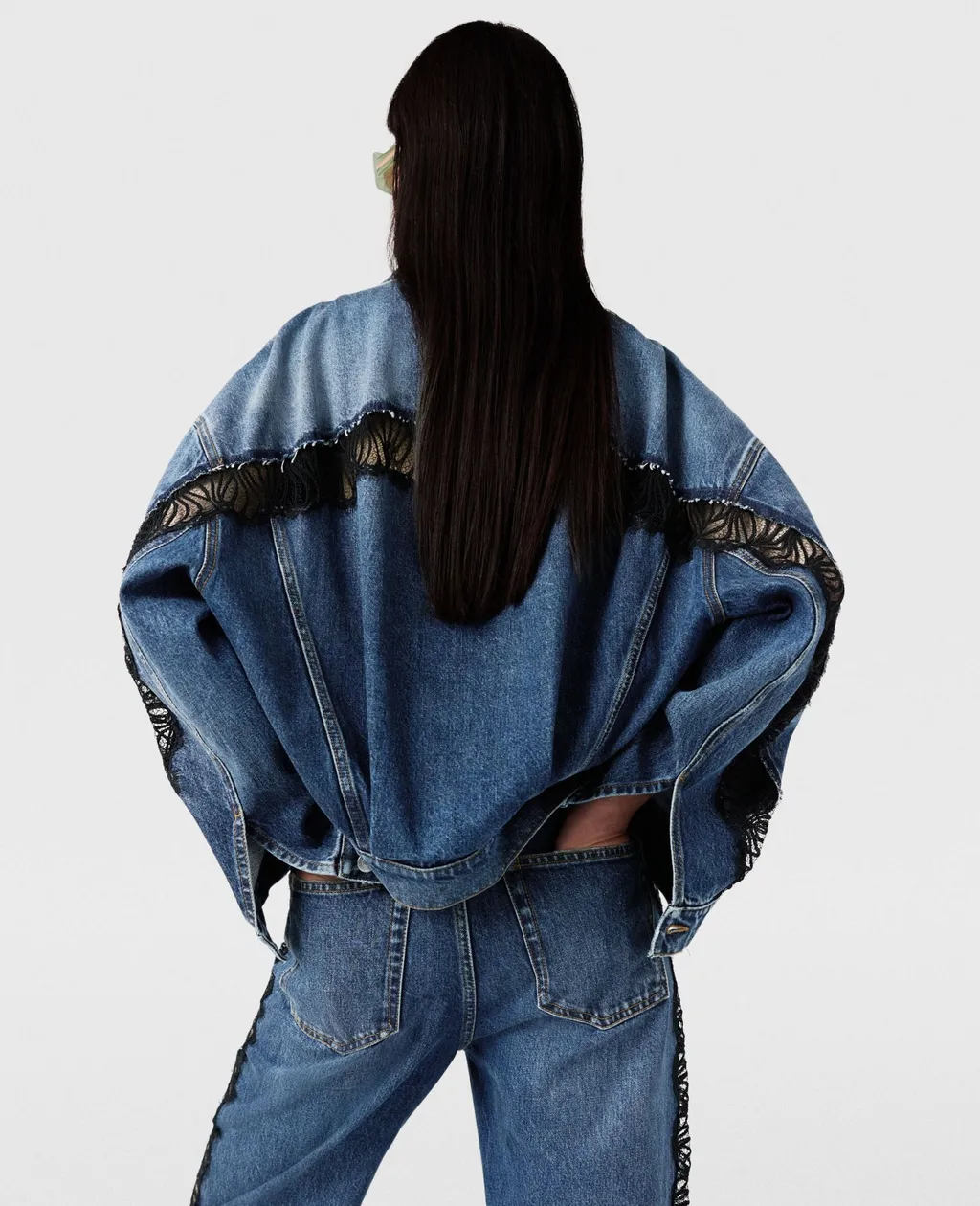Long-Sleeved Denim Coat