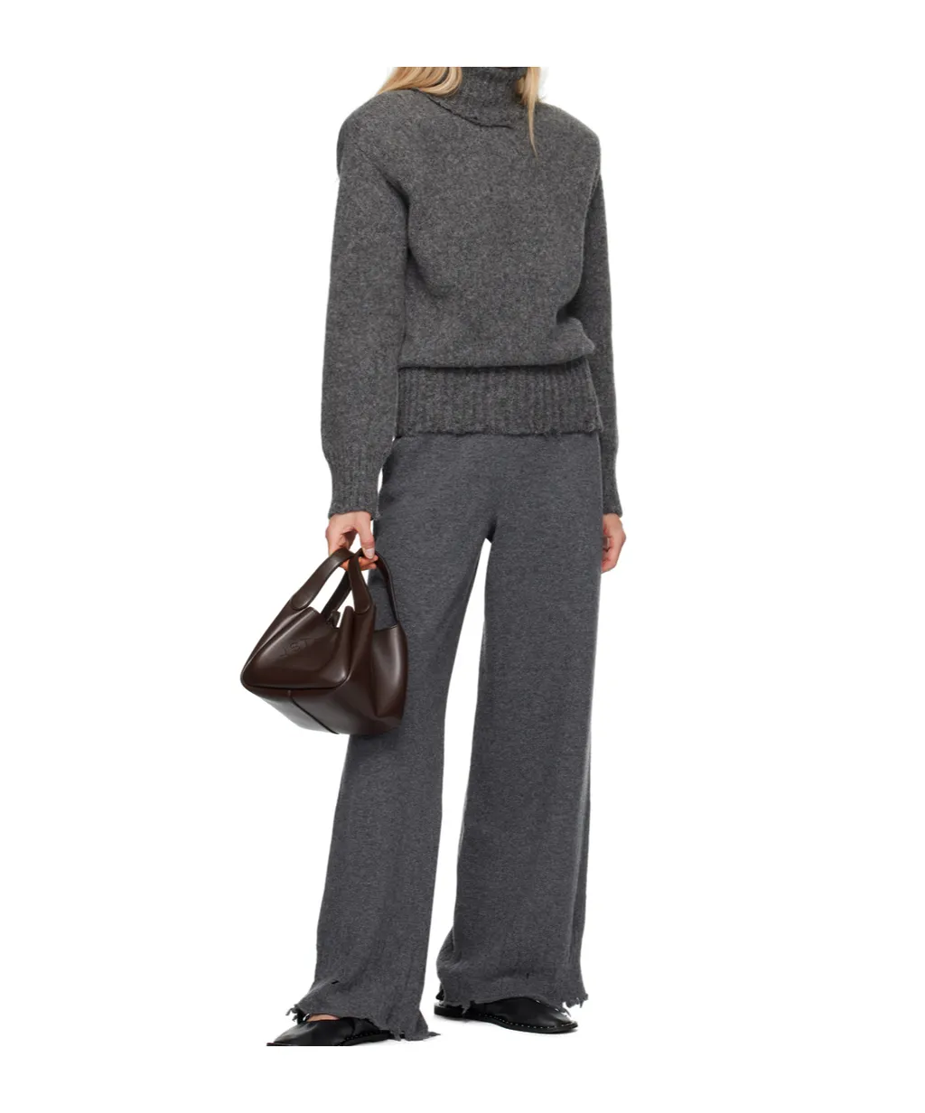 Flared High-Rise Trousers