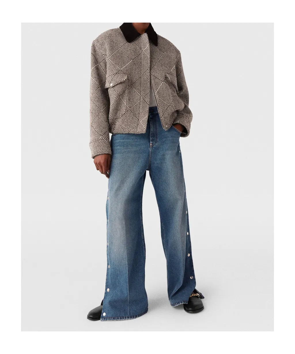 Stella Mccartney Popper-Studded Bootcut Denim Jeans