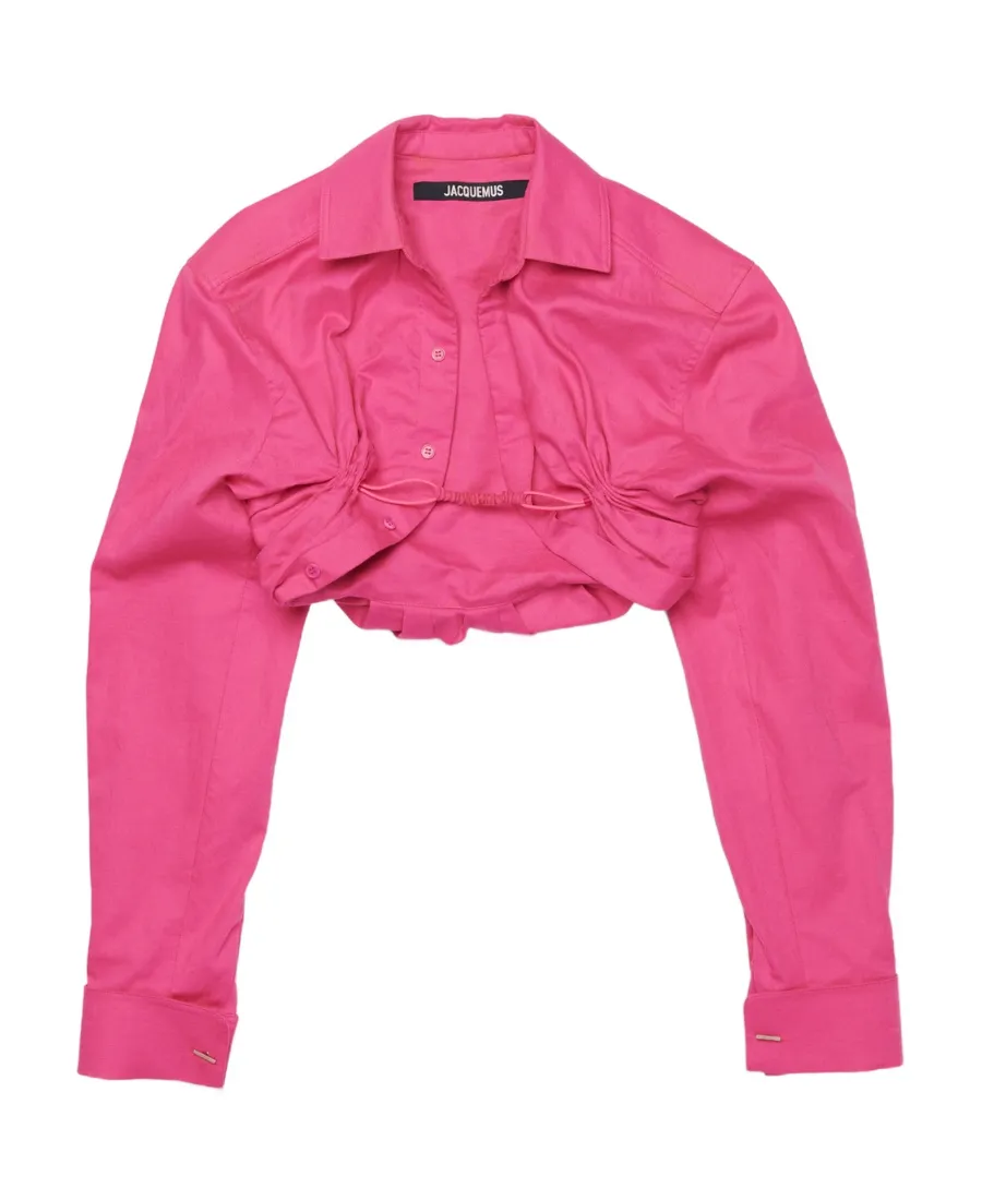 Jacquemus Machou Cropped Long-Sleeved Top