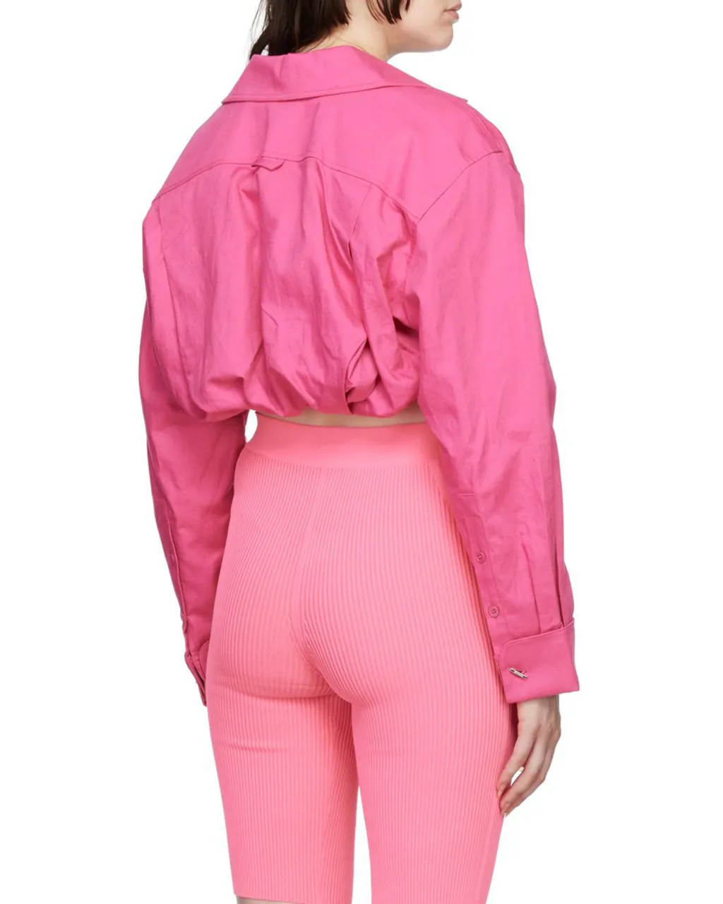 Jacquemus Machou Cropped Long-Sleeved Top
