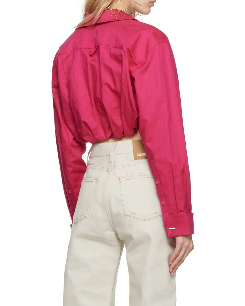 Jacquemus Machou Cropped Long-Sleeved Top