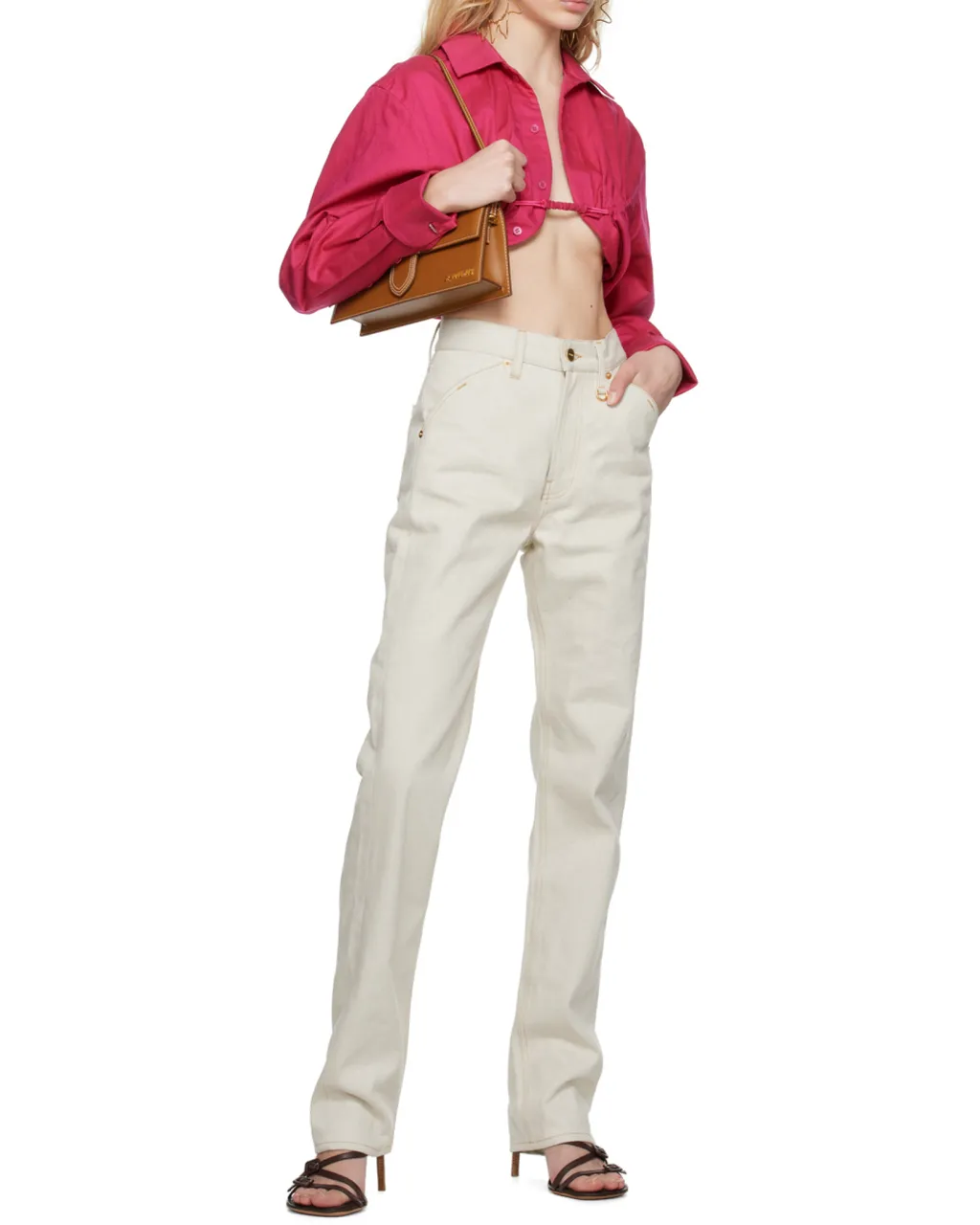 Jacquemus Machou Cropped Long-Sleeved Top