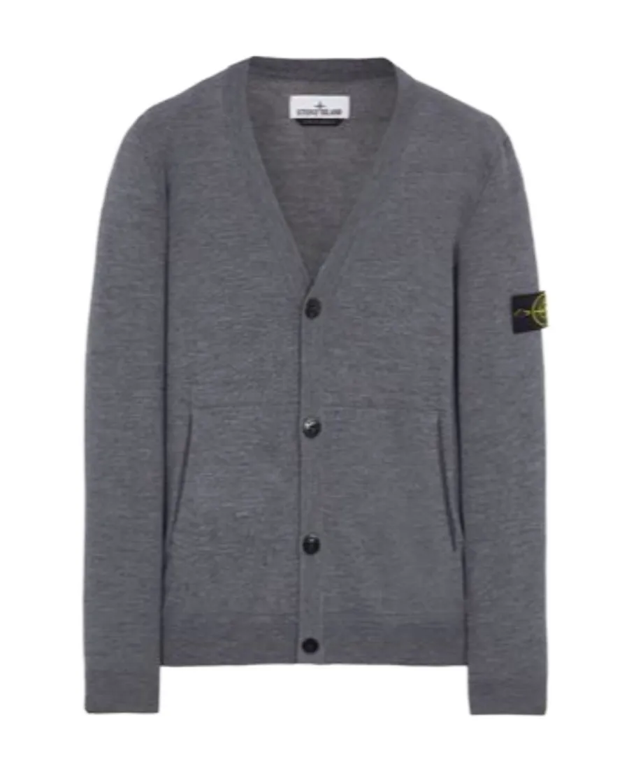 Logo-Patch Button-Up Cardigan