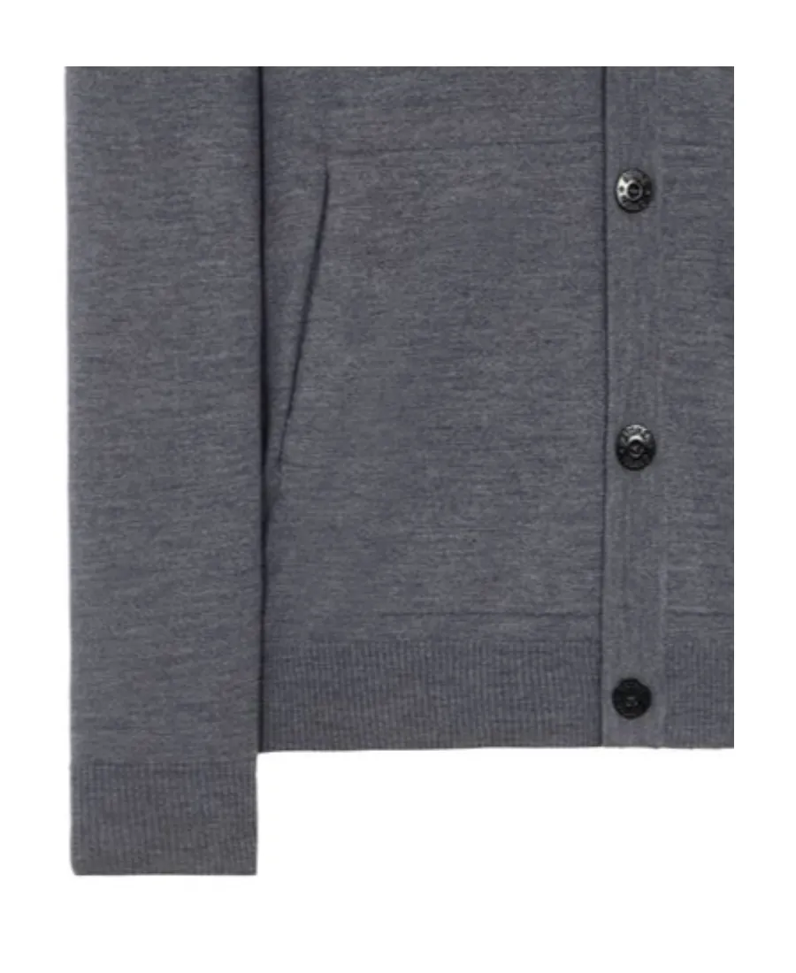 Logo-Patch Button-Up Cardigan