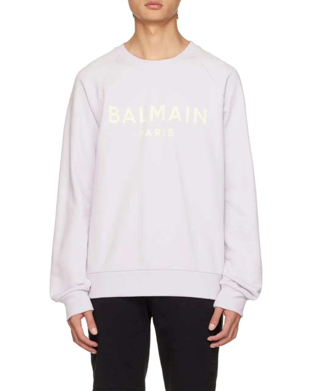 Cotton Printed Balmain Logo Sweatshirt