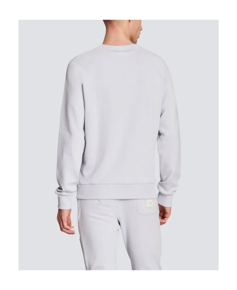 Cotton Printed Balmain Logo Sweatshirt