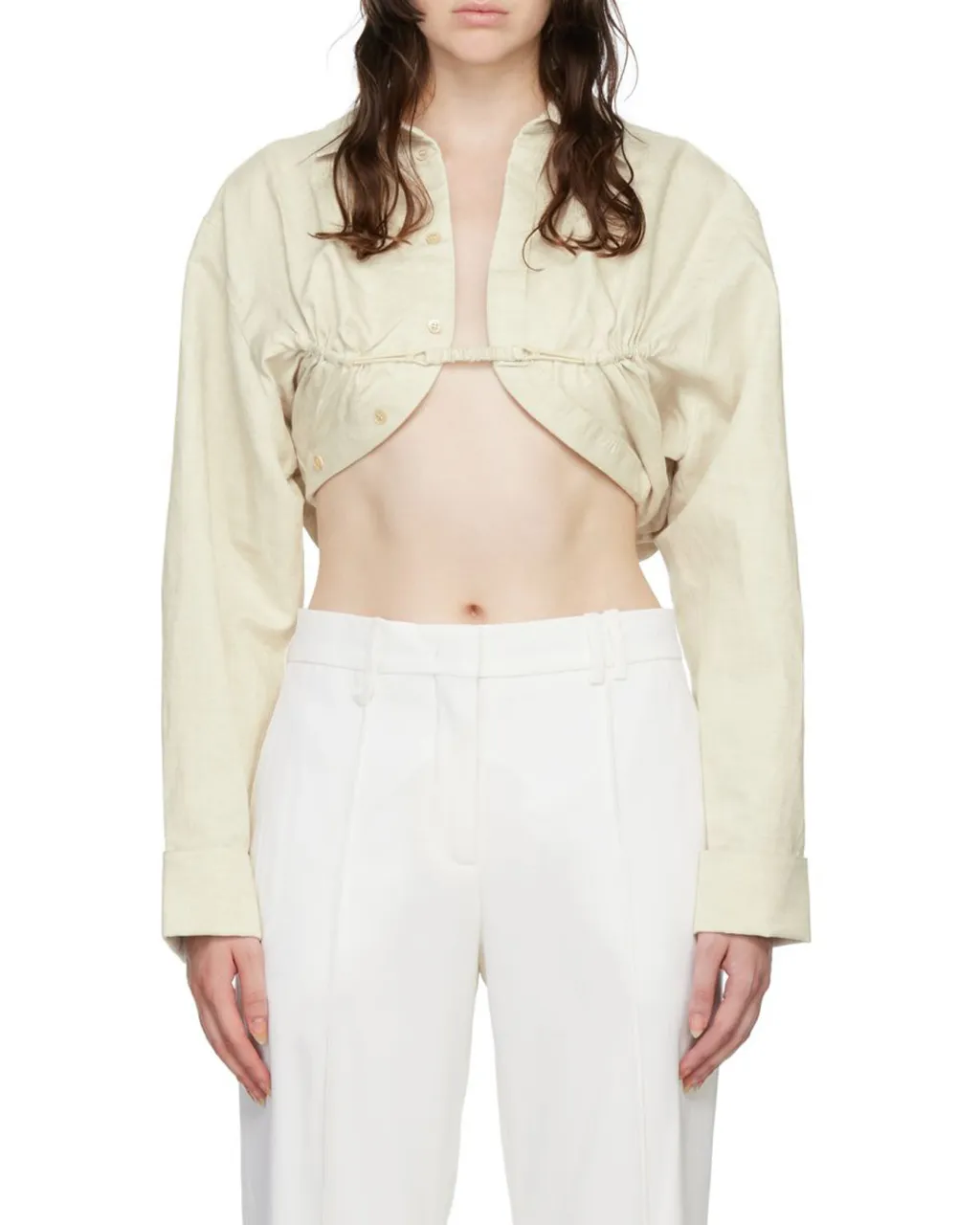 Jacquemus Long-Sleeved Cropped Bolero Shirt
